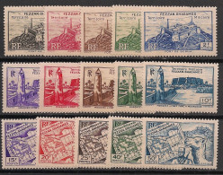 FEZZAN - 1946 - N°YT. 28 à 42 - Série Complète - Neuf Luxe ** / MNH / Postfrisch - Unused Stamps