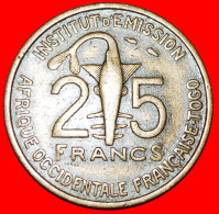* GOLD SWORDFISH FRANCE: FRENCH WEST AFRICA  25 FRANCS 1957 TOGO! · LOW START · NO RESERVE! - Togo