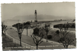 Plymouth Hoe From The Royal Citadel Showing Drake's Island - Plymouth