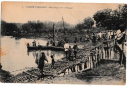 CPA- GUINEE FRANCAISE : PONT BAGA SUR UN MARIGOT//CIRCULEE//ANIMEE - Guinée Française