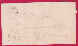 CAD ST LOUIS ILE DE LA REUNION 1860 POUR ST DENIS FRANCHISE MANUSCRIT MAIRIE DE ST LOUIS LETTRE - Cartas & Documentos