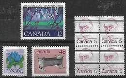 1973-7 Canada Navidad-flores-cuna-personajes Cuadro 7v. - Oblitérés