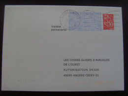 13924- PAP Réponse Lamouche ITVF Les Chiens Guides D'Aveugles De L'Ouest Validité Permanente Agr. 0500180  Obl - Listos Para Enviar: Respuesta/Lamouche