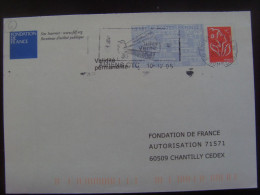 13941- PAP Réponse Lamouche ITVF Fondation De France Validité Permanente Agr. 0509430  Obl - PAP : Antwoord /Lamouche
