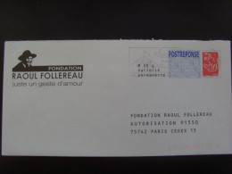 13943- PAP Réponse Lamouche Phil@poste Fondation Raoul Follereau Validité Permanente Agr. 06R517 Obl PAS COURANT - PAP: Ristampa/Lamouche