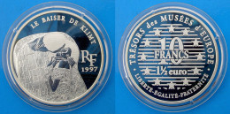 FRANCE 10 F 1997 ARGENTO PROOF 1,5 EURO IL BACIO DI KLIMT PESO 22,2g TITOLO 0,900 CONSERVAZIONE FONDO SPECCHIO UNC. - 100 Francs