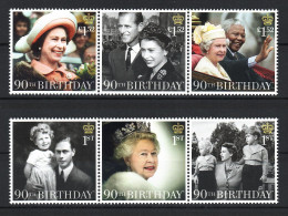 MA23 2016 Queen Elizabeth II 90th BIRTHDAY (SG3826-3831) - GB Royal Mail MNH** - Unused Stamps