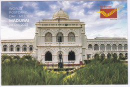 World Postcard Day Spl Cancellation, Dept., Of Post PPC Philately 2023, Gaandhi Museum, Monument - Museums