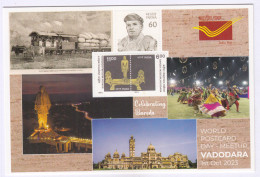 World Postcard Day Spl Cancellation, Dept., Of Post PPC Philately 2023, Bullock Tramway, Museum, Dance, Monument - Tram