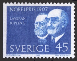 Sweden 1967 MNH (b), Nobel Winners Kipling Literature Laveran In Medicine - Prix Nobel