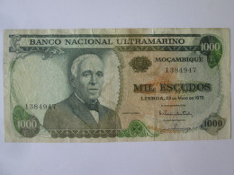 Mozambique 1000 Escudos 1972 Without Overprint Banknote,see Pictures - Moçambique