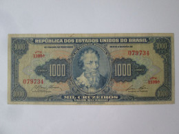 Rare! Brazil/Brasil 1000 Cruzeiros 1959 Sign 7 Banknote - Brésil