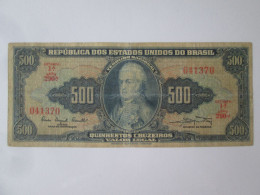 Brazil 500 Cruzeiros 1961 Banknote,see Pictures - Brésil