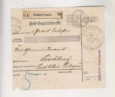 SLOVENIA,Austria 1915 WINDISCH FEISTRITZ SLOVENSKA BISTRICA Parcel Card - Slowenien