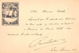 US3509 Collection Paul Robin Street Postcard Artist Signed 1897 Paris - Robin