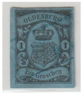 ALLEMAGNE --OLDENBURG -- Yvert N° 6 --1g Bleu - Oldenbourg