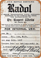 Radol Bottle Radium 1907 (Photo) - Gegenstände