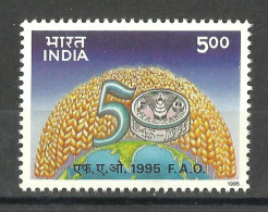 INDIA 1995 FOOD AND AGRICULTURE ORGANISATION  MNH - Unused Stamps