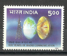 INDIA 1995 HUNDRED YEARS OF RADIO COMMUNICATIONS  MNH - Nuovi