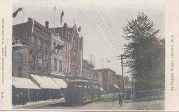 B77608 Barrington Street Halifax Tramway Canada Scan Front/back Image - Halifax