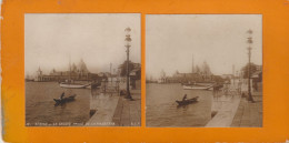 Carte Stéréoscopique 9x18 Cm. Cartonnée  ITALIE.VENISE. La Salute Prise De La Piazetta - Venezia (Venedig)