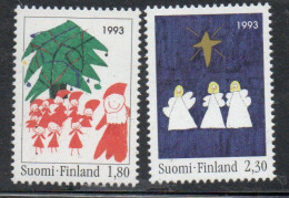 SUOMI FINLAND FINLANDIA FINLANDE 1993 CHRISTMAS NATALE NOEL WEIHNACHTEN NAVIDAD COMPLETE SET SERIE COMPLETA MNH - Neufs