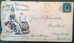 Canada RULE BRITANNIA PATRIOTIC Envelope MACGREGOR MAN.1902>Struckdorf Segeberg (officially Sealed Bahnpost Cover Brief - Lettres & Documents