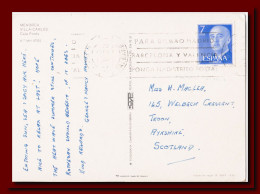 1978 ? Espana Spain Tarjeta De Menorca Villa-Carlos Dirigida A Escocia Postcard 2scans - Andere & Zonder Classificatie