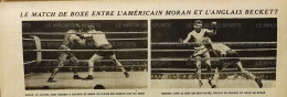 1920 BOXE - MATCH ENTRE L'AMÉRICAIN RORAN ET L'ANGLAIS BECKETT - LE MIROIR DES SPORTS - Andere & Zonder Classificatie