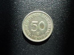 RÉPUBLIQUE FÉDÉRALE ALLEMANDE : 50 PFENNIG   1978 D   KM 109.2      SUP - 50 Pfennig