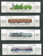 Argentine ** N° 1627 à 1630 - Locomotives Et Wagons - Ongebruikt