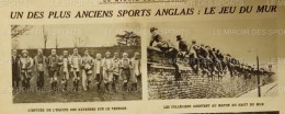 1920 RUGBY L'ORIGINE - LE JEU DU MUR - ANGLETERRE - UN DES PLUS ANCIENS SPORTS ANGLAIS - LE MIROIR DES SPORTS - Rugby