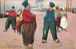 ILLUSTRATEUR NON SIGNE - Des Marins Au Port - Carte Postale Ancienne - Zonder Classificatie