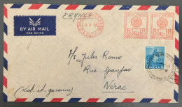 Inde, Divers Sur Enveloppe + Oblitération Mécanique Calcutta 9.5.1956 - (B2432) - Covers & Documents
