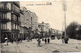 CPA -  GALICIA -  LA  CORUNA -  Avenida De Los Cantones.  -  Tramway. - La Coruña