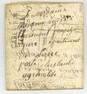 CARLSTADT ILLYRIE Lettre Soldat Poste Restante Grenoble 1810 8e Rgt D'infanterie Legere  Karlovac Karlstadt - 1792-1815: Dipartimenti Conquistati