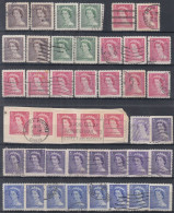 ⁕ Canada 1953 QEII ⁕ 43v Used With Duplicates - Used Stamps