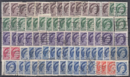 ⁕ Canada 1954 - 1962 QEII ⁕ 81v Used With Duplicates - Oblitérés