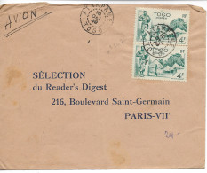 ATAKPAME Togo Paire N° 247 Yvert Par Avion 1949  ...G - Covers & Documents