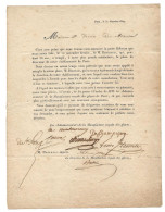 Manufacture Royale Des Glaces Paris 1819 Décès Denaurois ( De Naurois ) Destrais  Administrateurs Signatures  St-Gobain - Documentos Históricos