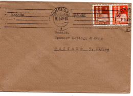 70752 - Bizone - 1948 - 6Pfg Bauten MiF A DrucksBf HAMBURG -> Buffalo, NY (USA) - Cartas & Documentos