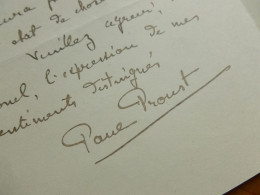 Paul PROUST (1882-1914) UGINE. Député CHAMBERY. Savoie. Tué WW1. AUTOGRAPHE - Personajes Historicos
