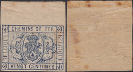 Belgique 1879- Timbre Neuf Sans Gomme. TR. Nr.:2 Cu. Non Dentélé. Bord Feuille Avec Défaut.........(EB) AR-01019 - Mint