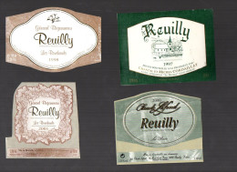 REUILLY   LOT DE 4 ETIQUETTES DE VIN LOT  50 - Collections & Sets