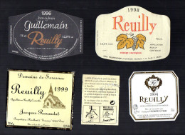 REUILLY   LOT DE 4 ETIQUETTES DE VIN LOT  51 - Collections, Lots & Séries