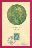 Carte Postale Datée Du 6 Mars 1948 - Monaco - Journée Du Timbre - Hommage Au Prince Charles III - Marcophilie