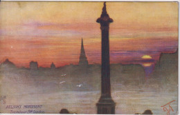 UK - Nelsons Column Trafalgar Square London -  Chile Stamp And Postmark 1903 -Tuck Oilette 7704 - Trafalgar Square