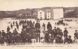 FRANCE - Hendaye - Sur La Plage - Garçons Du Sanatorium De La Ville De Paris - Animé - Carte Postale Ancienne - Hendaye