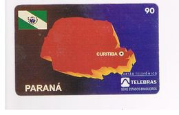 BRASILE ( BRAZIL) - TELEBRAS   -   1996 PARANA' MAP  - USED - RIF.10519 - Brésil