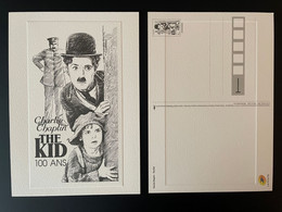 France 2021 Stationery Entier Ganzsache Charlie Chaplin The Kid 100 Ans Years Jahre - PAP: TSC Und Halboffizielle Aufdrucke